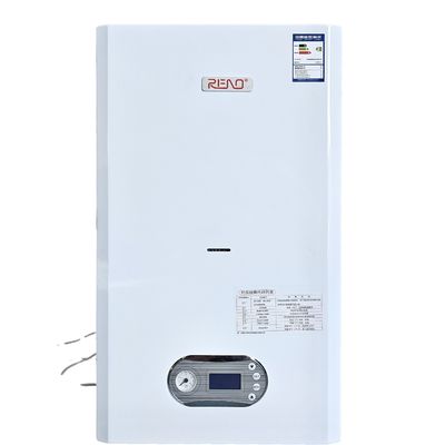 ব্রাউন প্যানেল ওয়াল মাউন্টড কম্বি বয়লার 32kw টাচ স্ক্রিন এলপিজি / প্রাকৃতিক গ্যাস বয়লার
